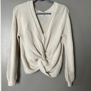 Cream cross over sweater